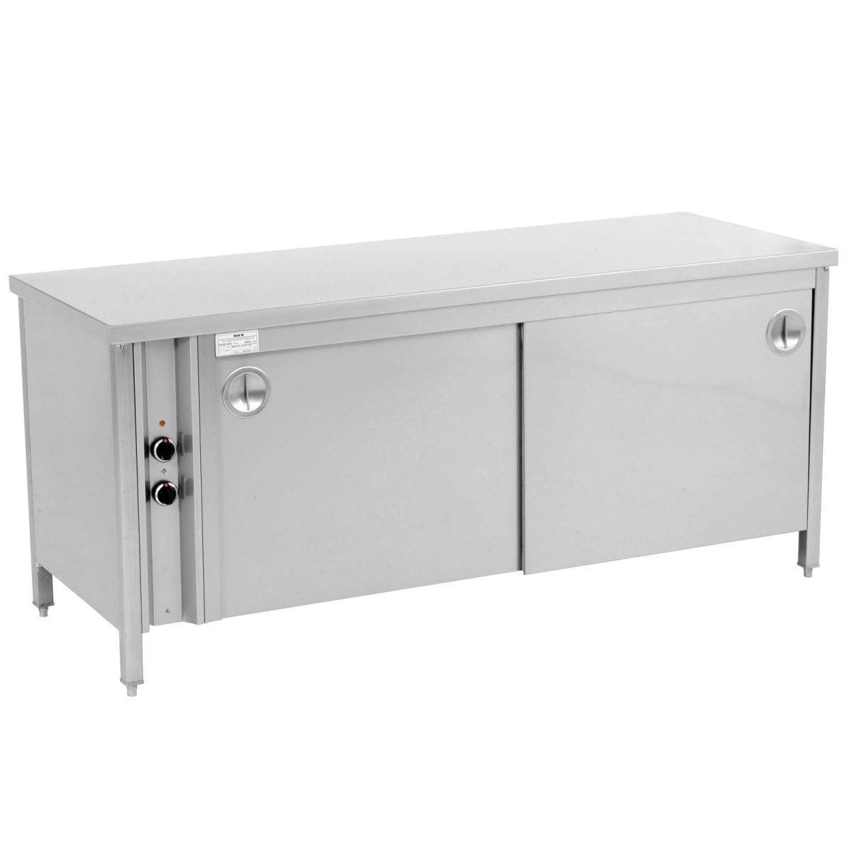 Service Table with Hot Cabinet